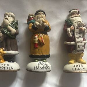 Holiday Santa Figurine Set - Multicolor